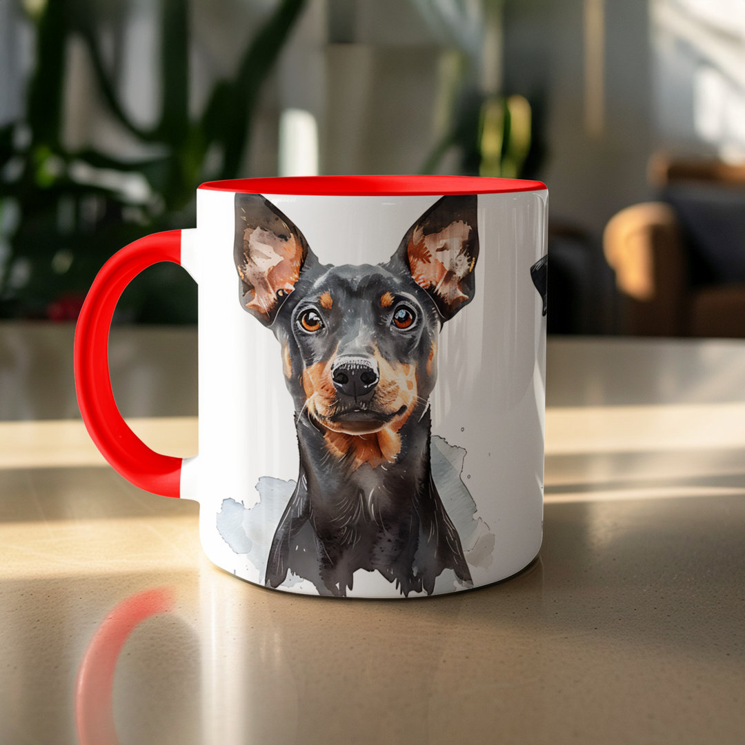 Unique Doberman Pinscher Art 11oz Coffee Mug