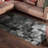 Red Leopard Print Leather Patchwork Rug With Bold Animal Design For Rustic Style & Luxe Statement