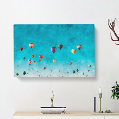 The Hot Air Balloons - Wrapped Canvas