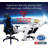 RaynorGaming Adjustable Ergonomic Faux Leather Swiveling PC & Racing Game Chair in Black-74165837