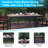 Agit Indoor/Outdoor Square Steel Framed Table with 4 Stackable Faux Teak Chairs-69347607-69347602