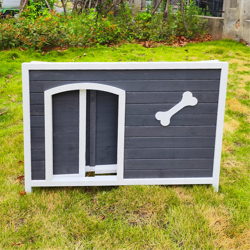 Grande niche pour chien en bois, cage extérieure imperméable pour chien, chenil coupe-vent et chaud facile à assembler