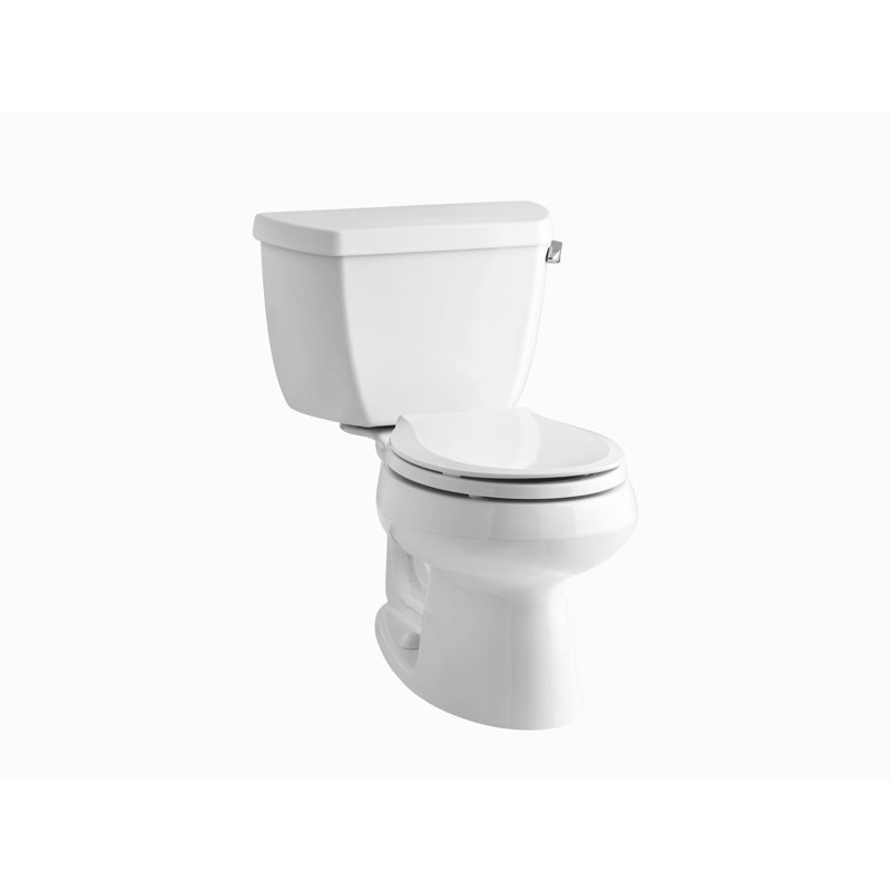 Wellworth® 1.28 GPF Water Efficient Round Two-Piece toilet (Seat Not Included), White, Right-Hand