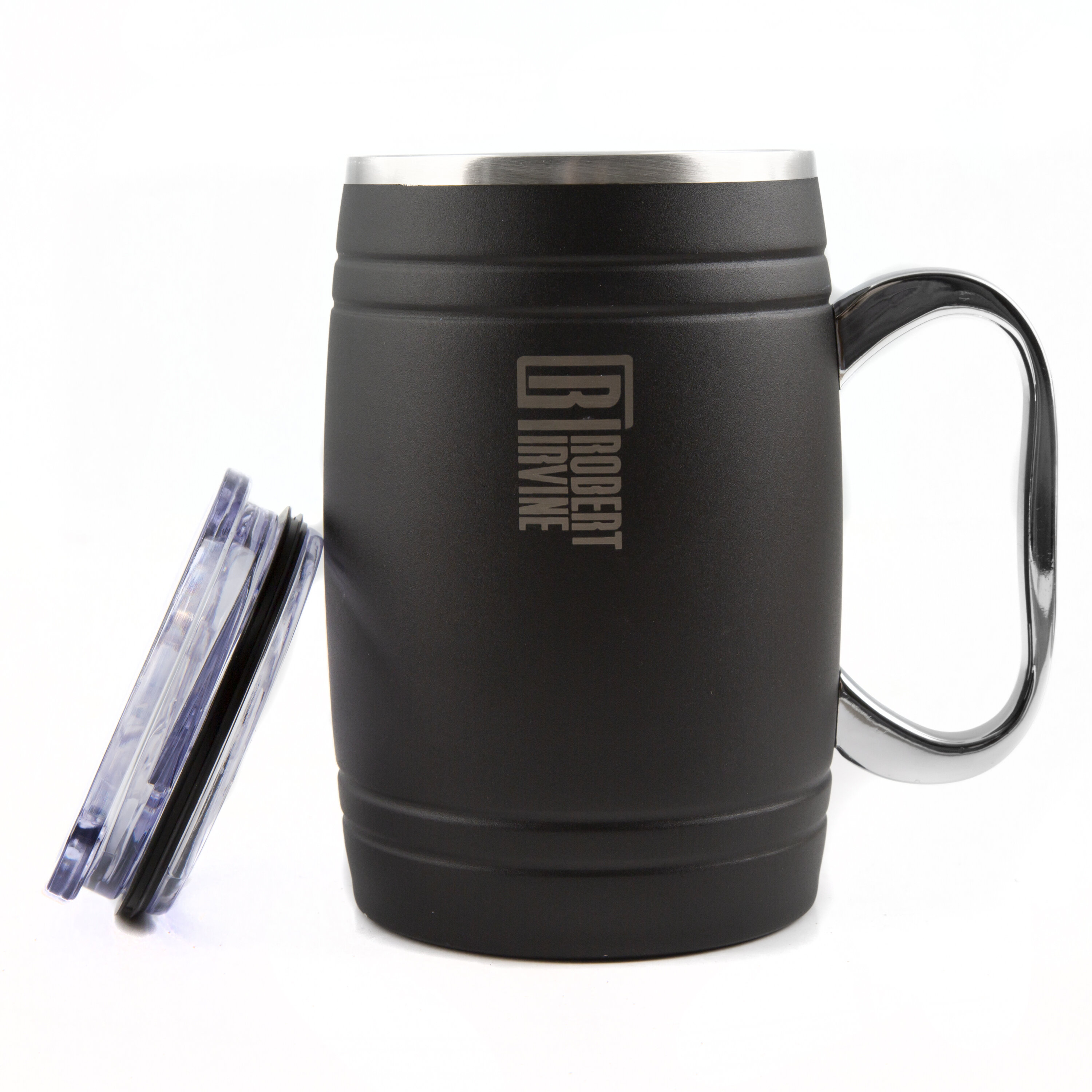 Robert Irvine Insulated 20-oz. Travel Coffee Mug, Black