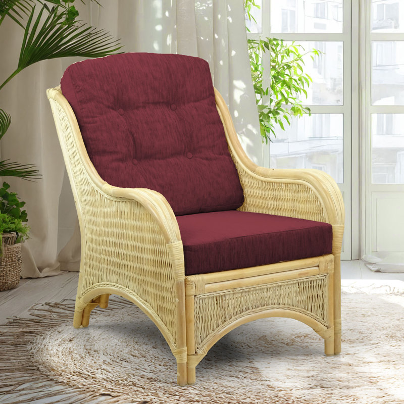 Fauteuil large de 28 po Boba, Polypropylène / oléfine brun foncé, Naturel