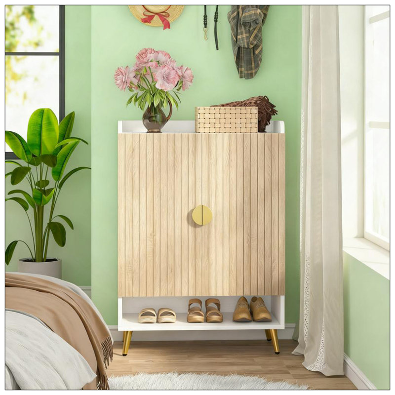 Armoire à chaussures en bois à 7 niveaux