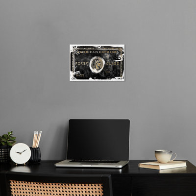 Black Card Living Canvas Mancave Art Prints by Notoriart
