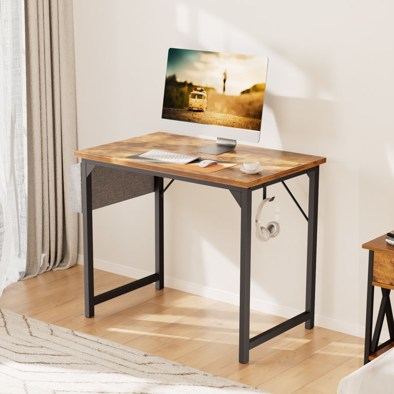 Bureau Mamoru, H 29,8 po x l 31,5 po x P 19,7 po, Brun rustique