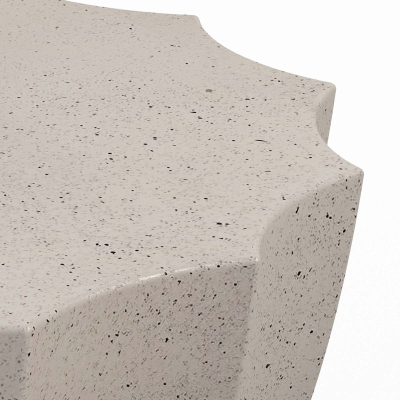 Table basse d'intérieur et d'extérieur 35,43 ", Blanc