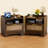 Nightstand with Storage Set of 2, Rattan Boho Bedside Table with Drawer-1292897895-1302828209