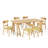 6 - Person Four Leg Dining Set-615867634-615867632