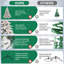Arbre de décoration de Noël blanc hybride avec support, pré-éclairé, 6 tailles disponibles-2090947315-2090947310