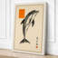 Leaping Dolphin Japandi - Wrapped Canvas-1196000635-1196000629