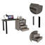 Bureau 120, deux tiroirs, deux tablettes