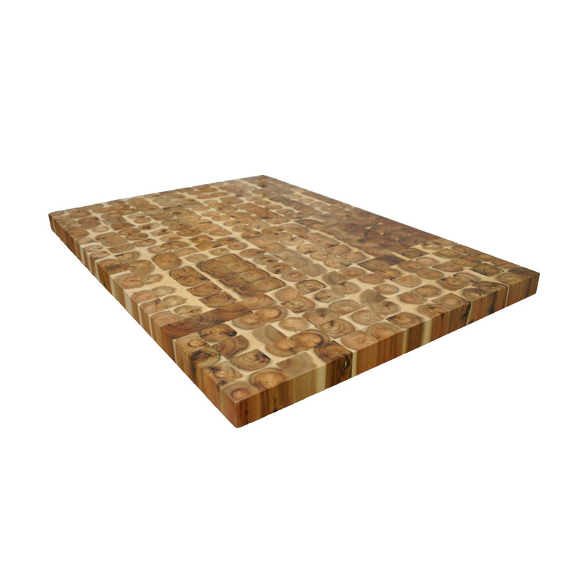 BingLTD - Comptoir de comptoir rectangulaire standard en bois d'acacia avec grain de bout L 42 po x l 30 po
