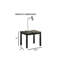 Ensemble de table 3 pièces de style contemporain 1 table basse 1 table de bout 2 x plateau en faux marbre avec pieds en bois au fini noir et blanc-159856439