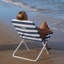 Chaise longue: Rayures marines