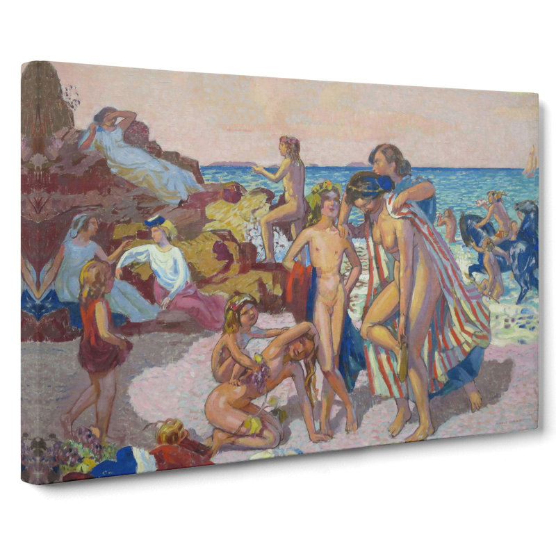 Bacchus And Ariadne by Maurice Denis - Wrapped Canvas Painting, 40cm H x 60cm W x 3cm D