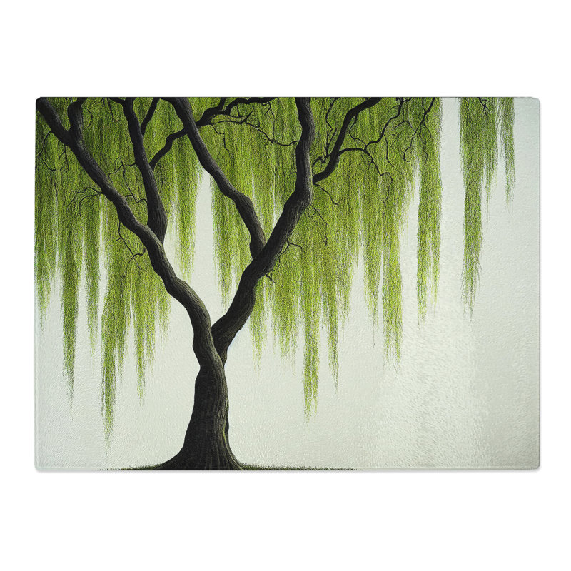 Irresistible Weeping Willow Tree  Glass Chopping Board