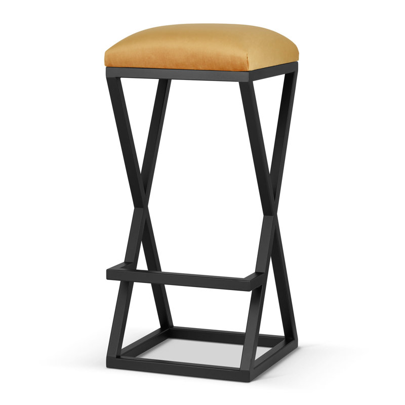 Malikhai Upholstered Counter Stool with Metal Frame
