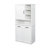 Laundry Cabinet With Doors And Shelf, Tilt-Out Laundry Hamper, Multiple Storage Space, Freestanding Style, Open Shelve, Adjustable Shelf