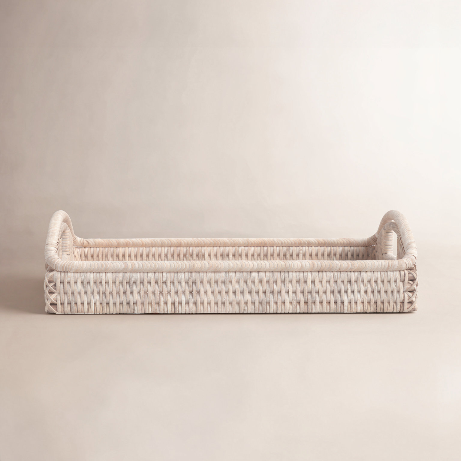 Panya Decorative Tray, White Wash