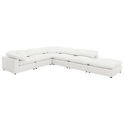 6-Piece Modular Sectional Sofa with Ottoman