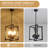 4 - Light Dimmable Farmhouse Geometric Lantern Rectangle Chandelier