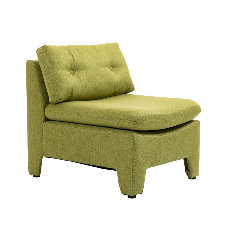 Fauteuil d'appoint simple House Hold, Lin olive
