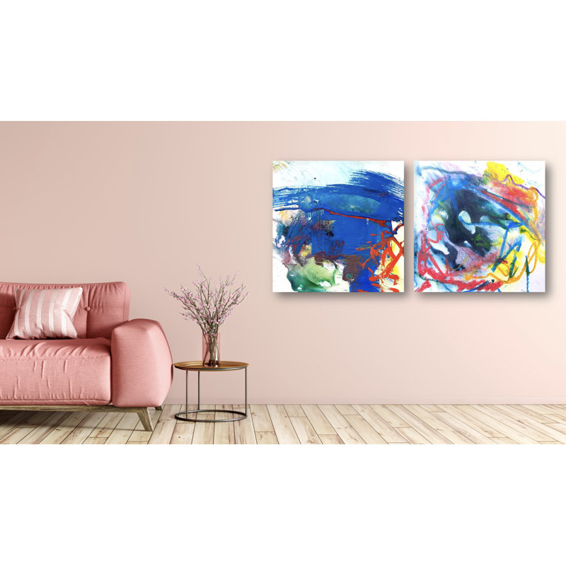 «Mineral Series II 2 encadré 2 pièces» par John Beard, H 48 po x l 96 po x P 1,5 po, Unframed