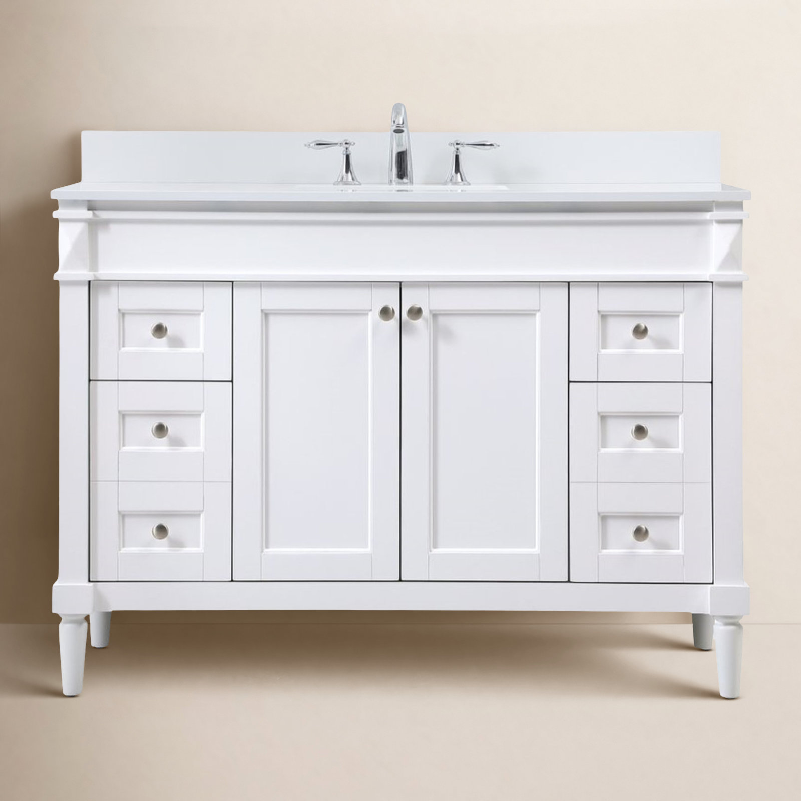 Readington 48'' Single Bathroom Vanity, White