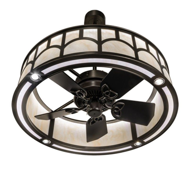 Mission LED Downrod Ceiling Fan