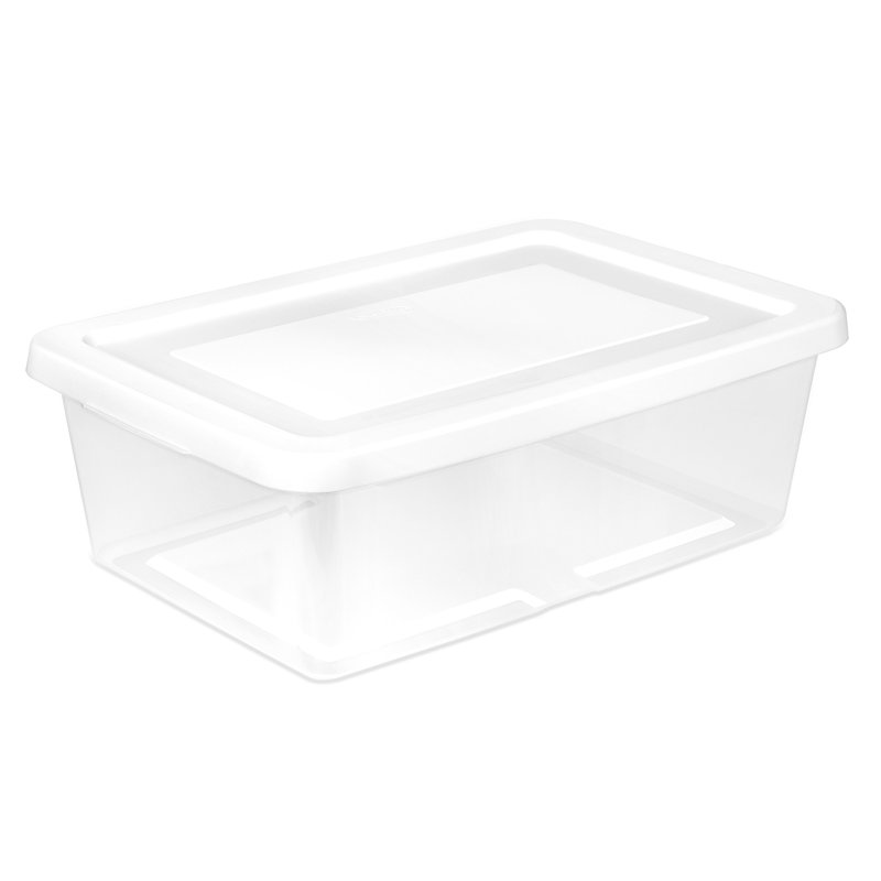 Sterilite 12 Qt Storage Box, Stackable Plastic Container Home Organizer, 45 Pack