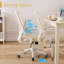 Chaises de bureau en filet beige à hauteur réglable, chaises de bureau modernes pour le bureau personnel, chaise d'ordinateur pivotante avec roues-989014198
