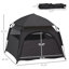 Tente pour chien avec sac de transport, pour plage, cour, maison, gris foncé