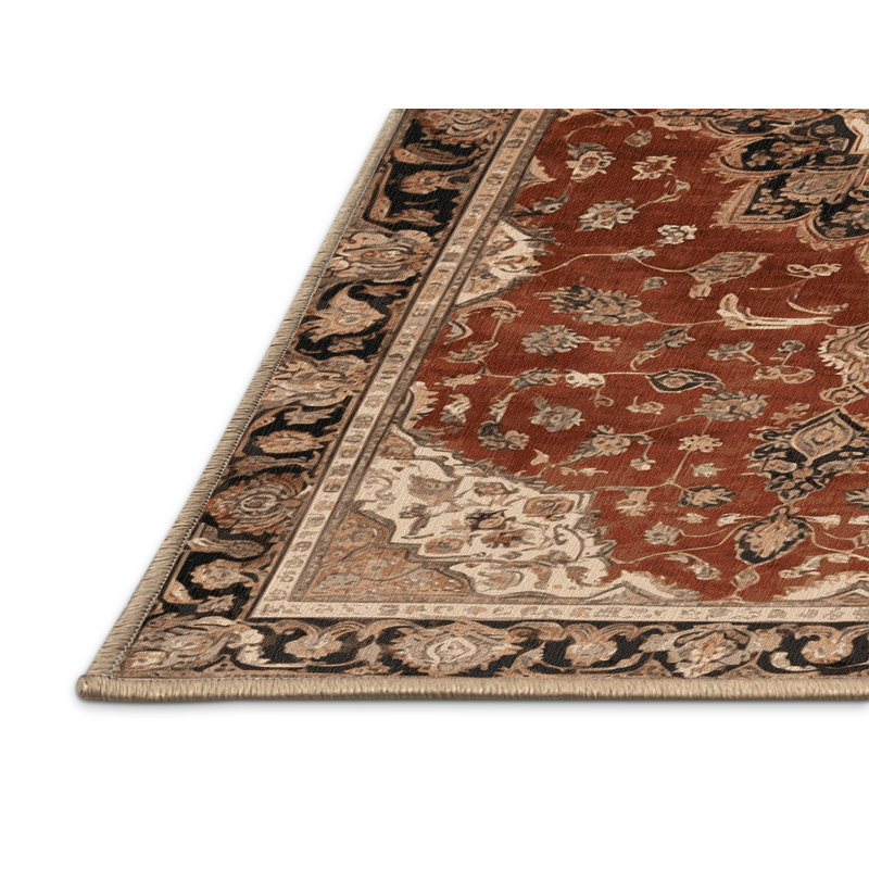 Tapis brun lavable à la machine, Rectangulaire 2 pi x 3 pi
