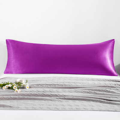 1 taie d'oreiller pour le corps, taies d'oreiller luxueuses en satin avec fermeture à enveloppe - NTBAY