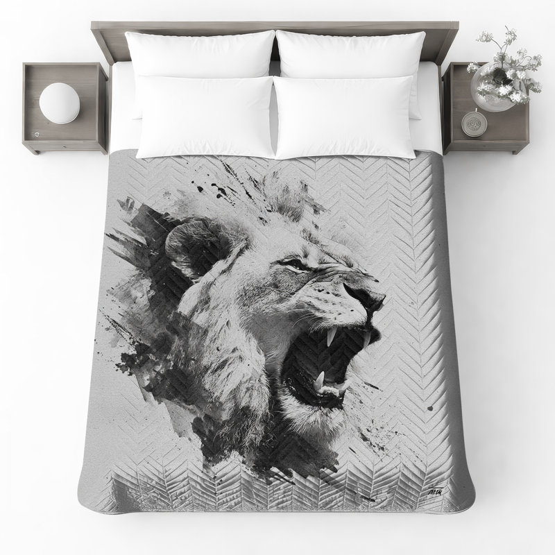 Couvre-lit Roaring Lion Art Bedding, Double