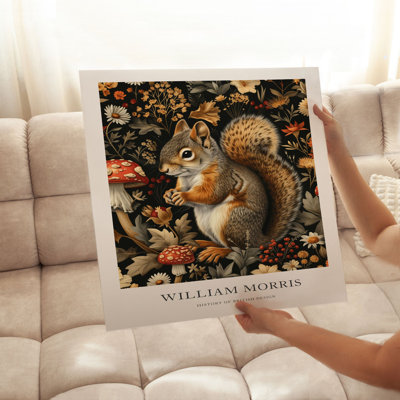 Animaux, animaux, William Morris Squirrel IV Cottage, reproduction d'art non encadrée