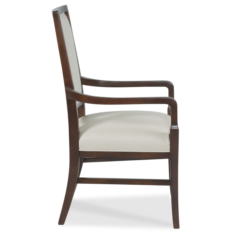 Chaise avec accoudoirs rembourrée Walsh, Espresso, 3152 Lin