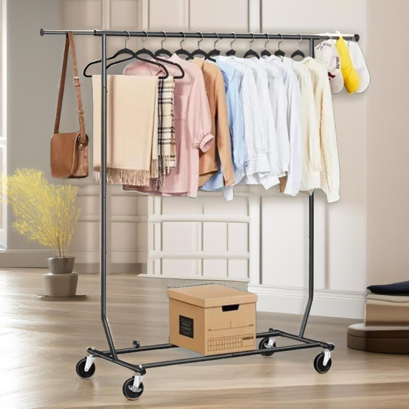 40cm Heavy Duty Extendable Metal Clothing Rail Bedroom Furniture