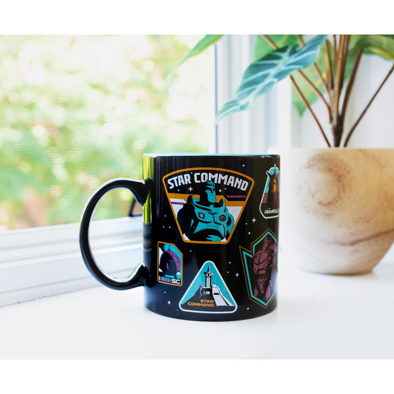 Grande tasse en céramique Disney Pixar Lightyear Badges | Peut contenir 20 onces