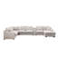 Canapé modulaire en tissu 141,5 po Chenille-412282876