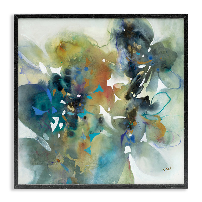 «Complex Splatter Distorsion», estampe numérique encadrée par K. Nari, H 12 po x l 12 po, Giclée encadrée noir minuit
