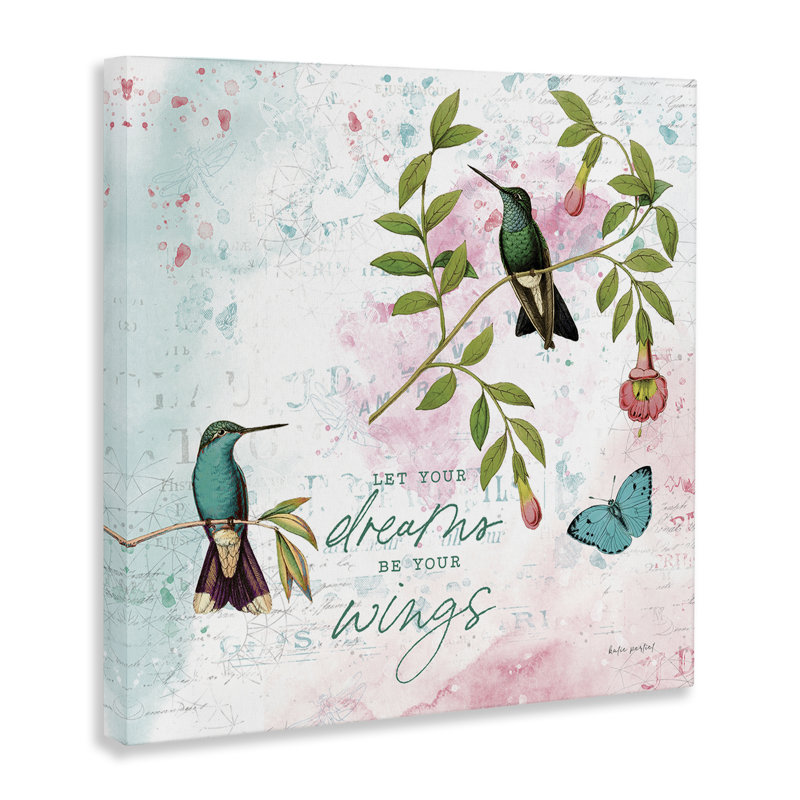  Let Your Dreams Be Wings, art mural sur toile par Katie pertiet, H 36 po x l 36 po