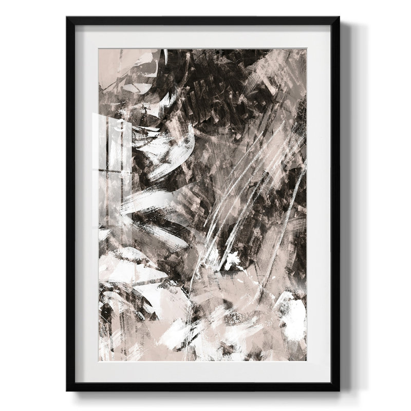 Blush Blackboard II - impression encadrée, H 25,5 po x l 17,5 po, Noir