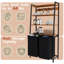Panier à linge compact avec 4 tablettes