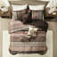 Édredon 7 pièces pour grand lit rouge - édredon traditionnel, lavable à la machine, coussins décoratifs 100% goutte