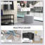 Table basse ronde avec repose-pieds avec plateau rabattable