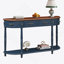 Console rétro en bois courbé, canapé demi-lune circulaire de 52 pouces-765624849